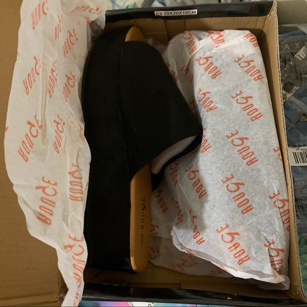 Open Toe Platform Slides